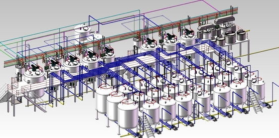 Mixer Tangki penampur industries 200L untuk saluran sampo sabun, dengan kecepatan rotasi 0-3200r / mnt