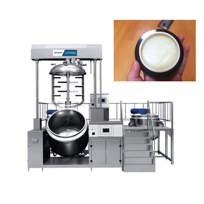 Dondurma Mayonez İçin Vakum Emülsifiye Makinesi PLC 200L Vakumlu Karıştırıcı Homojenizatör